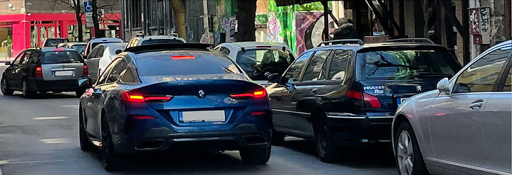 Busy street in Sofia